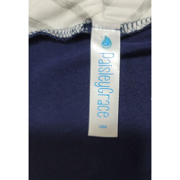 Paisley Grace Blue Draped Front Cardigan Duster 3XL Lightweight Flowy Stretchy - Picture 3 of 5